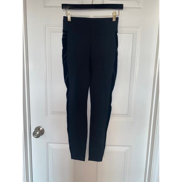 SPANX Ponte Velvet Side Stripe Leggings Black  20059R size Small - Picture 1 of 5